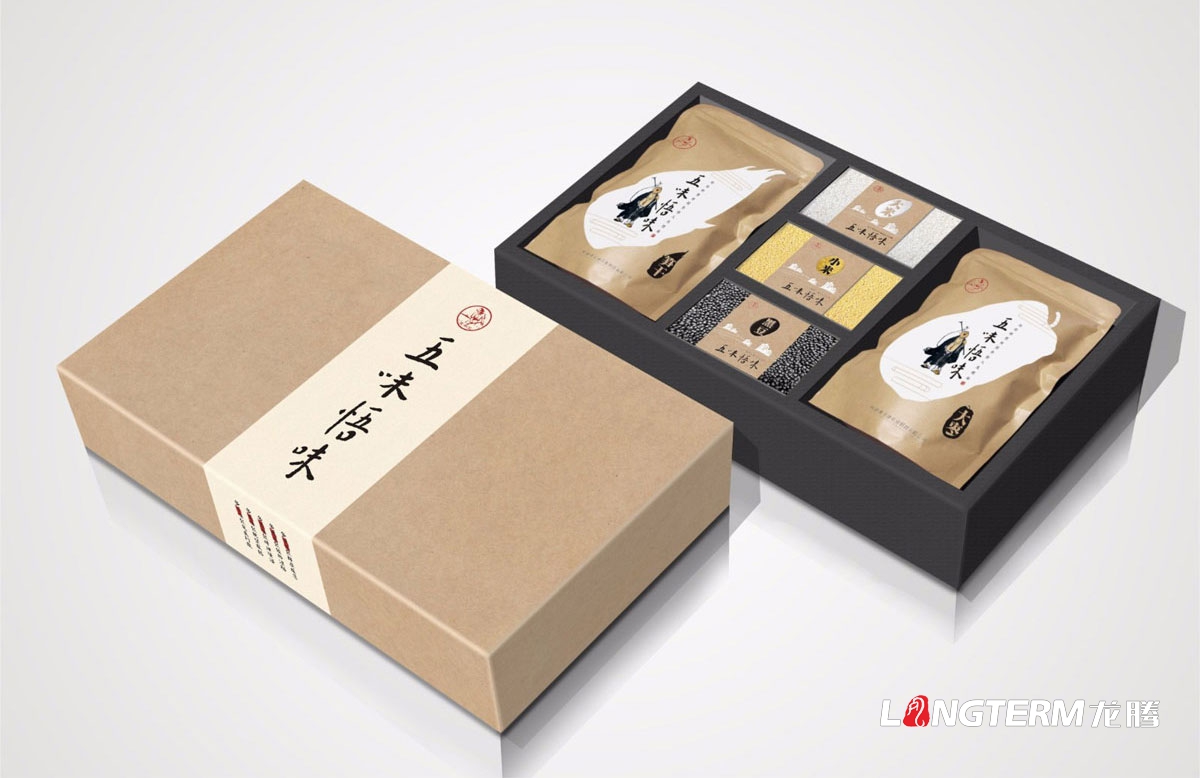 憨農匯“五味悟味”食品包裝設計|大棗大米筍干小米黑豆包裝禮盒設計|特色農副產品五谷雜糧簡裝袋裝設計
