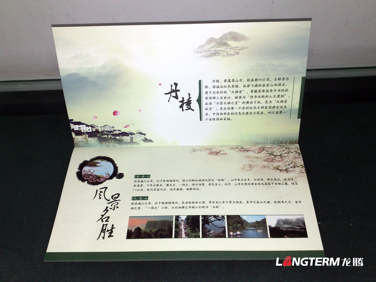 丹棱鄉村游宣傳物料設計|丹棱縣宣傳折頁廣告道旗LOGO公交車身廣告道旗廣告宣傳卡片出租車廣告設計制作