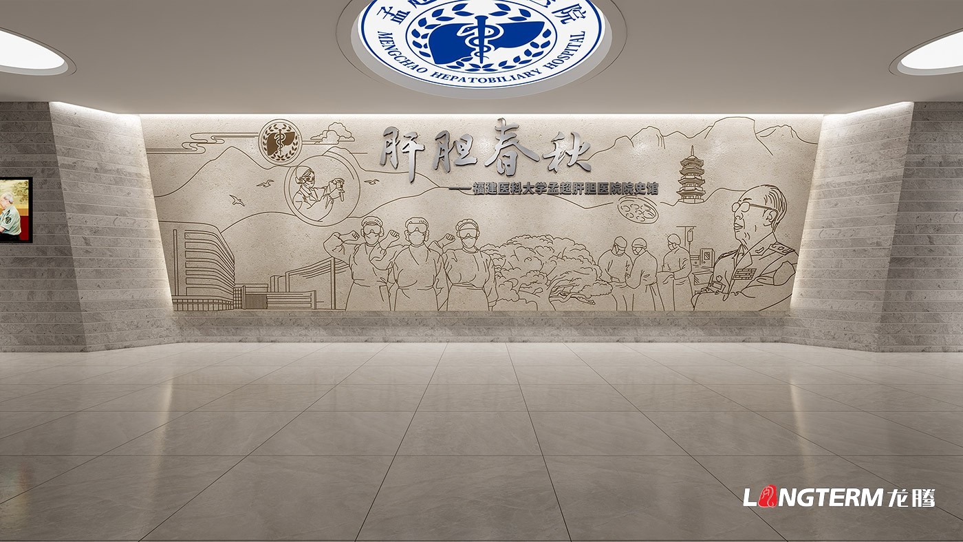 福建醫科大學孟超肝膽醫院院史館設計方案_醫院陳列館、榮譽展示廳設計效果圖